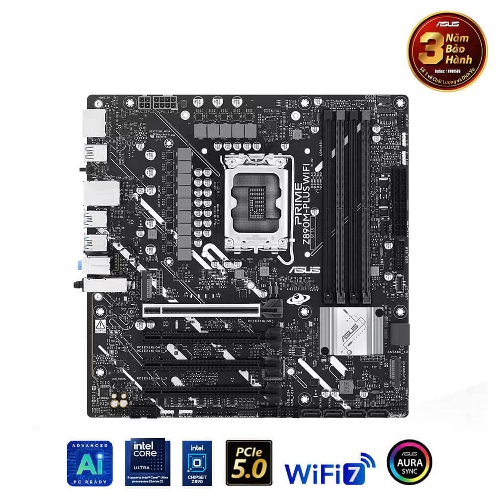 ASUS PRIME Z890M-PLUS WIFI Mainboard 4 ASUS PRIME Z890M-PLUS WIFI Mainboard - Ảnh 4