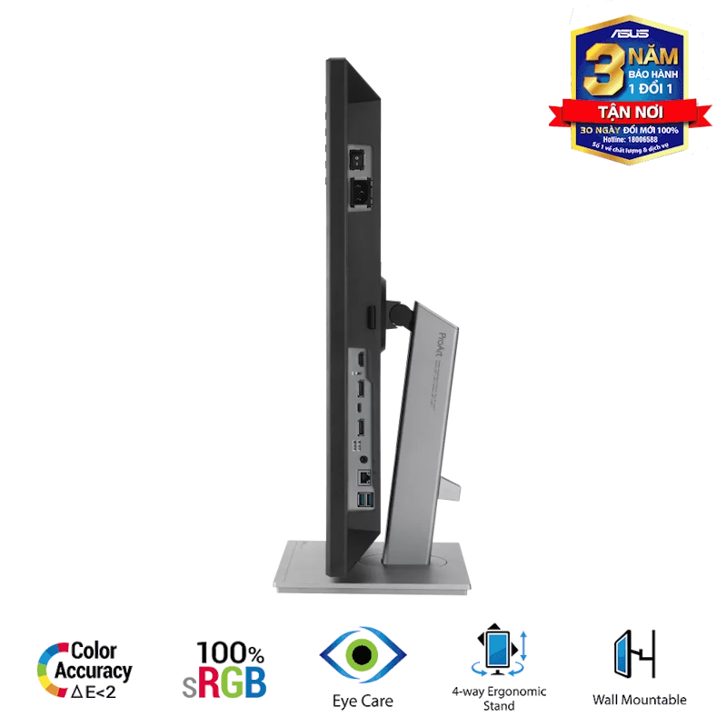 ASUS ProArt Display PA248CNV Professional Monitor - 24.1 inch, 16:10, IPS, WUXGA(1920 x 1200), 100% sRGB+Rec.709, ΔE < 2, Calman Verified, HDR-10, USB-C Docking, RJ45, 75Hz, HDR-10, Ergonomic Stand 9 ASUS ProArt Display PA248CNV Professional Monitor - 24.1 inch, 16:10, IPS, WUXGA(1920 x 1200), 100% sRGB+Rec.709, ΔE < 2, Calman Verified, HDR-10, USB-C Docking, RJ45, 75Hz, HDR-10, Ergonomic Stand - Ảnh 9