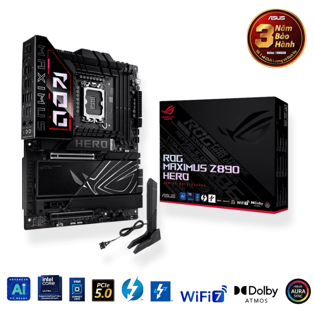 ASUS ROG MAXIMUS Z890 HERO Mainboard 1 ASUS ROG MAXIMUS Z890 HERO Mainboard
