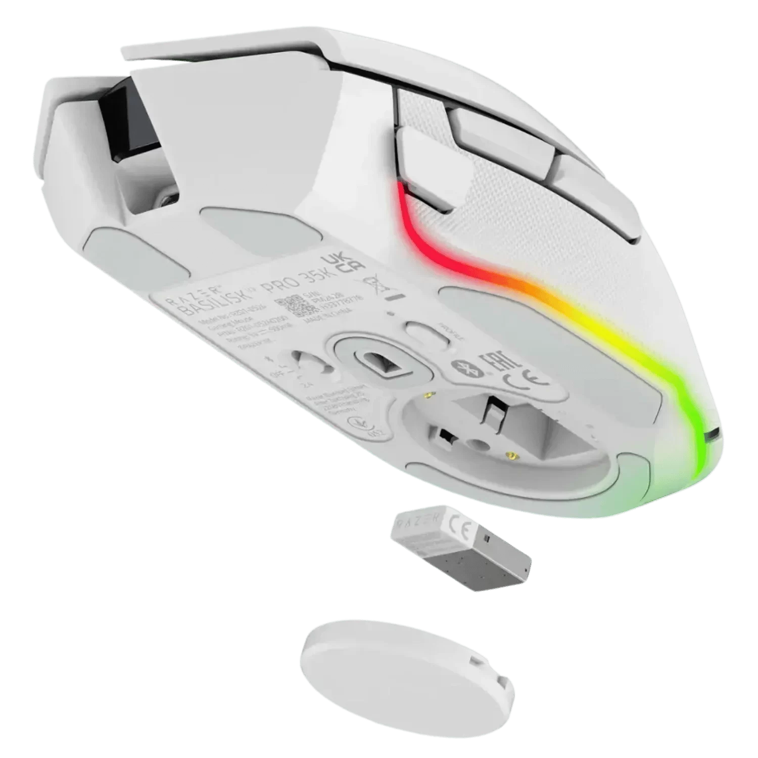 Razer Basilisk V3 Pro 35K Wireless Gaming Mouse - White, 35000 DPI, Chroma RGB, HyperScroll Tilt Wheel 5 Razer Basilisk V3 Pro 35K Wireless Gaming Mouse - White, 35000 DPI, Chroma RGB, HyperScroll Tilt Wheel - Ảnh 5