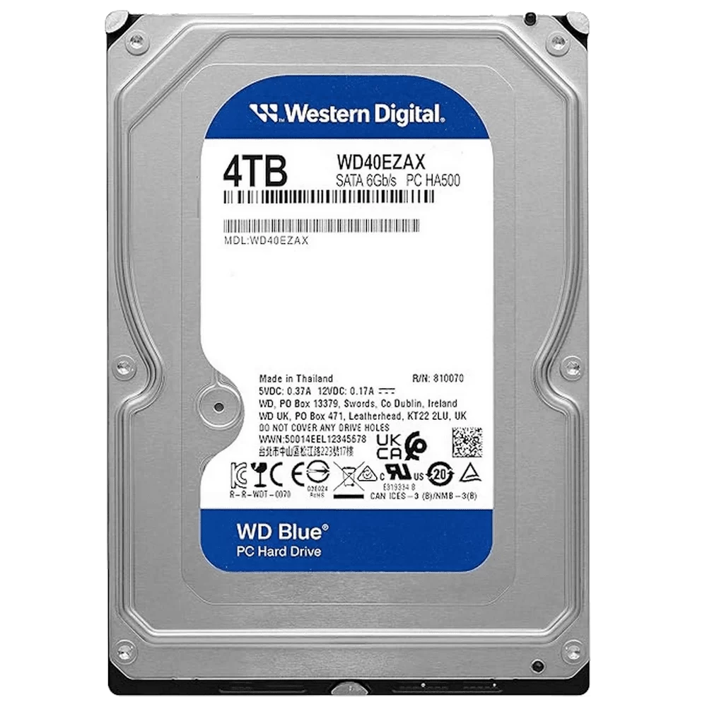 Western Digital Blue 4TB WD40EZAX HDD - 3.5 inch, 5400 RPM, 256MB Cache, SATA III 1 Western Digital Blue 4TB WD40EZAX HDD - 3.5 inch, 5400 RPM, 256MB Cache, SATA III