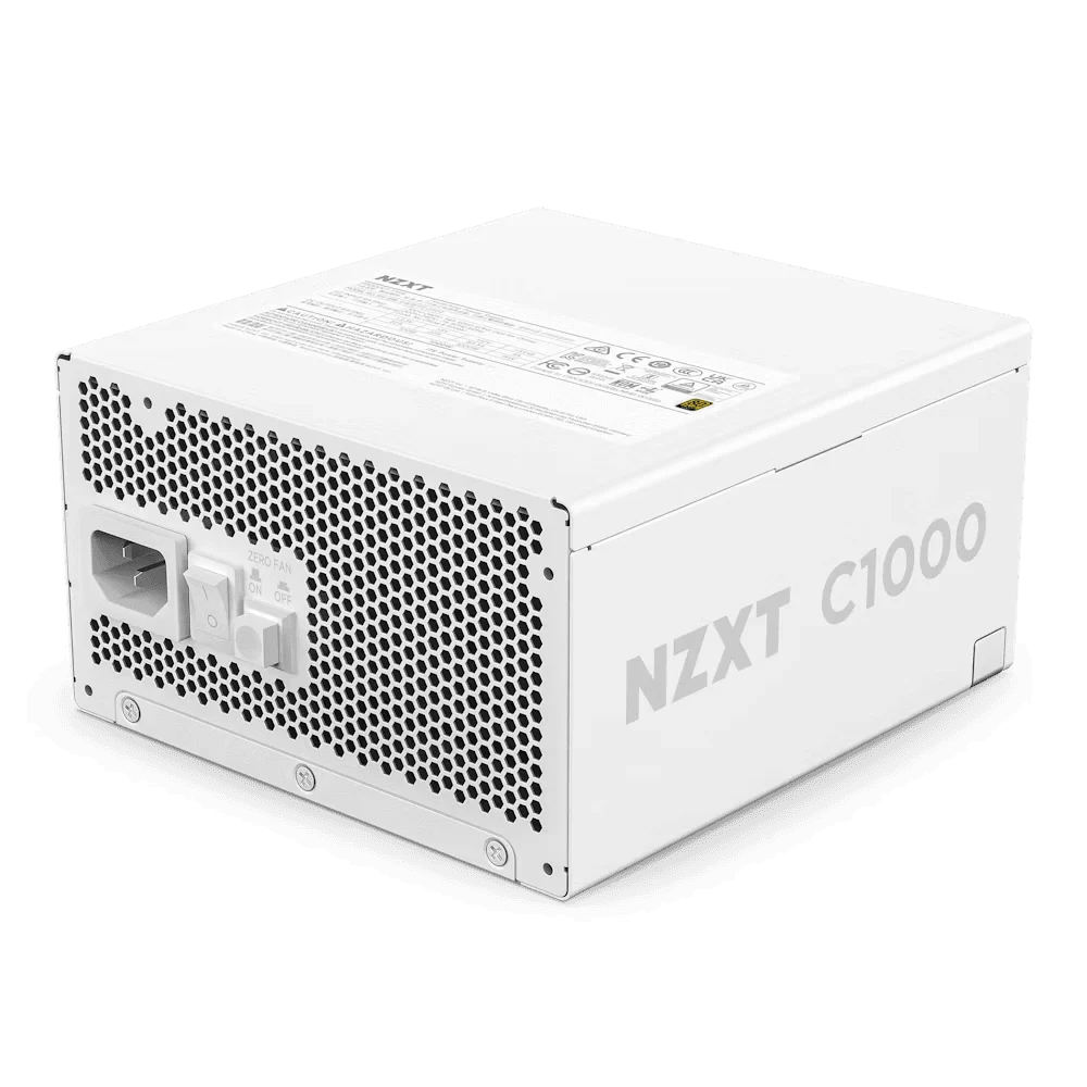 NZXT C1000 Gold ATX 3.1 WHITE (PA-0G2BW-EU) PSU - 1000W, 80 Plus Gold, 2V-2x6 Connector, Zero Fan Mode, 100% Japanese Capacitors 1 NZXT C1000 Gold ATX 3.1 WHITE (PA-0G2BW-EU) PSU - 1000W, 80 Plus Gold, 2V-2x6 Connector, Zero Fan Mode, 100% Japanese Capacitors