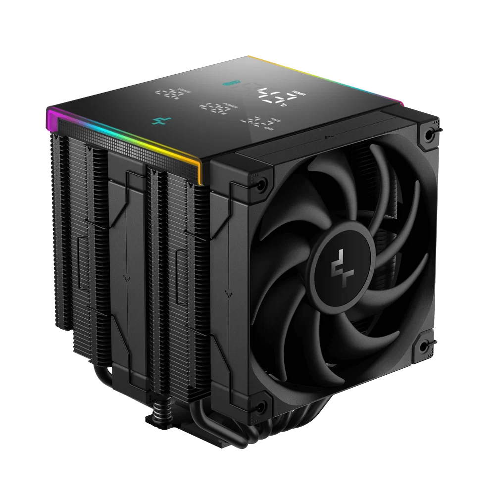 Deepcool AK620 DIGITAL PRO CPU Air Cooler - Black, 6 Heatpipes, Dual Tower, Multi-data point screen 3 Deepcool AK620 DIGITAL PRO CPU Air Cooler - Black, 6 Heatpipes, Dual Tower, Multi-data point screen - Ảnh 3