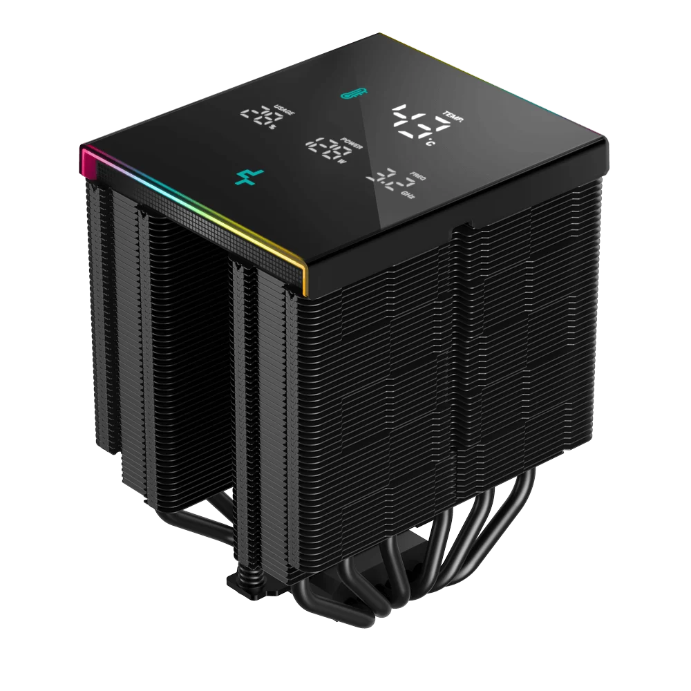 Deepcool AK620 DIGITAL PRO CPU Air Cooler - Black, 6 Heatpipes, Dual Tower, Multi-data point screen 8 Deepcool AK620 DIGITAL PRO CPU Air Cooler - Black, 6 Heatpipes, Dual Tower, Multi-data point screen - Ảnh 8