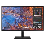 Samsung ViewFinity S8 S80PB LS32B800PXEXXV Monitor - 32 inch 4K UHD (3840x2160), IPS, 60Hz, 5ms, HDMI 2.0, HDCP 2.2 (HDMI), DP 1.4