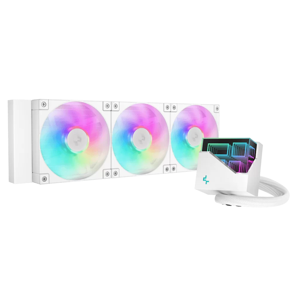 DeepCool LD360 ARGB WH AIO Liquid CPU Cooler - White, 360mm Radiator, FD12 ARGB fans, 5th generation pump, AM5-LGA1700 compatible 1 DeepCool LD360 ARGB WH AIO Liquid CPU Cooler - White, 360mm Radiator, FD12 ARGB fans, 5th generation pump, AM5-LGA1700 compatible