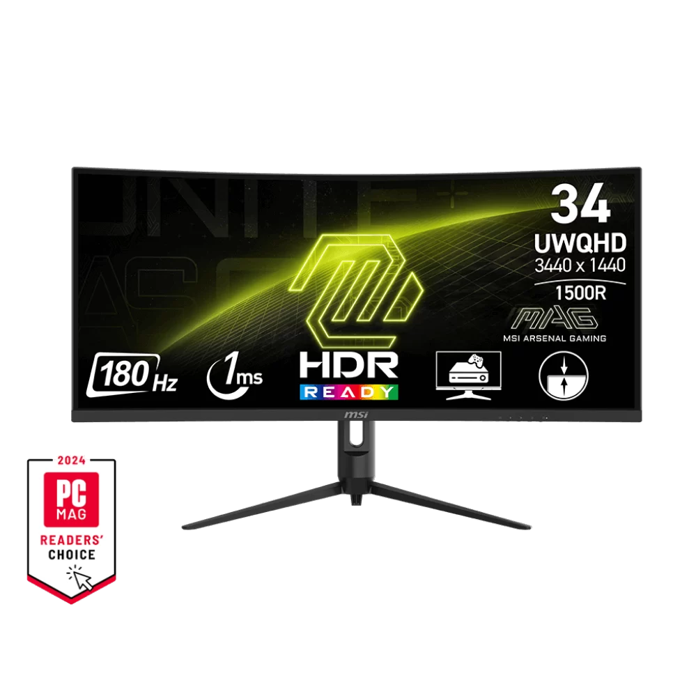MSI MAG 342CQR E2 Curved 1500R Gaming Monitor - 34″ 32:9 VA, UWQHD (3440 x 1440), 180Hz 1ms (MPRT) 1 MSI MAG 342CQR E2 Curved 1500R Gaming Monitor - 34″ 32:9 VA, UWQHD (3440 x 1440), 180Hz 1ms (MPRT)