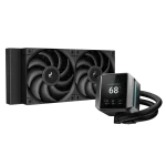 DeepCool MYSTIQUE 240 LCD AIO Liquid CPU Cooler - Black, 240mm Radiator, 5th Gen Pump 3400RPM AIO 2.8" 640x480 TFT LCD Screen, Anti-Leak Tech, FT12 SE PWM Fans