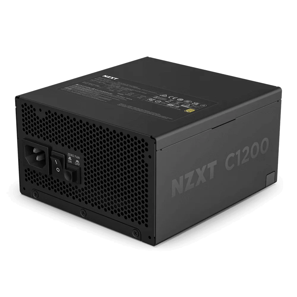 NZXT C1200 Gold ATX 3.1 BLACK (PA-2G2BB-EU) PSU - 1200W, 80 Plus Gold, 2V-2x6 Connector, Zero Fan Mode, 100% Japanese Capacitors