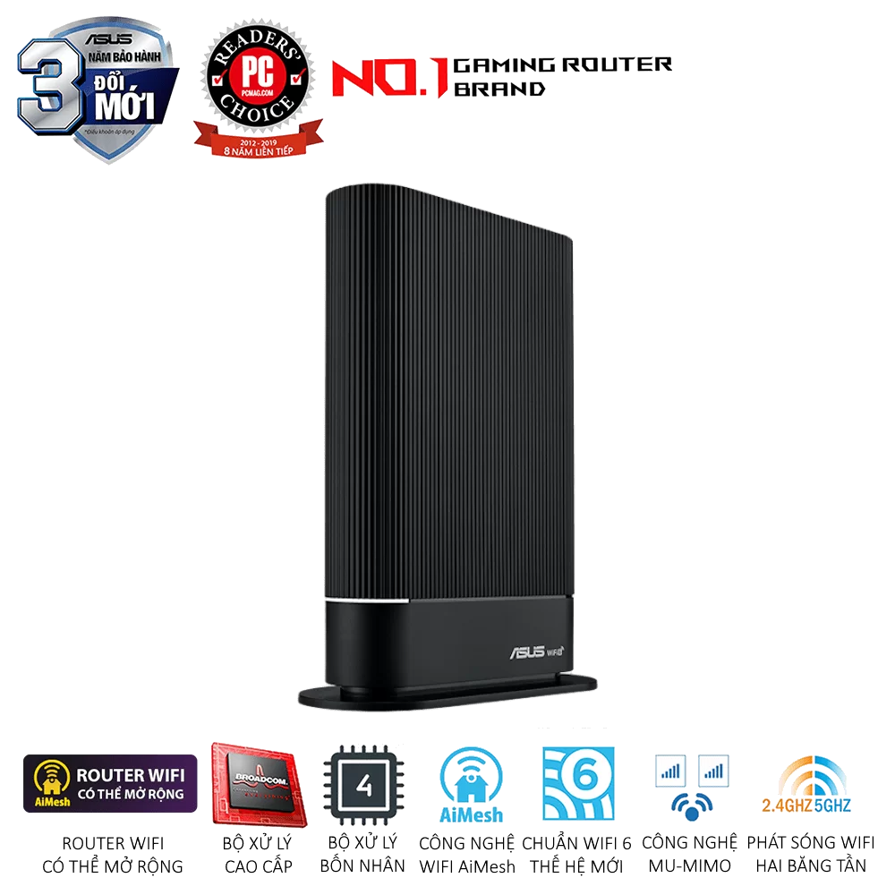 ASUS RT-AX59U WiFi Router - AX4200 (802.11ax) AiMesh, AiProtection Pro, Safe Browsing, In 1 ASUS RT-AX59U WiFi Router - AX4200 (802.11ax) AiMesh, AiProtection Pro, Safe Browsing, In