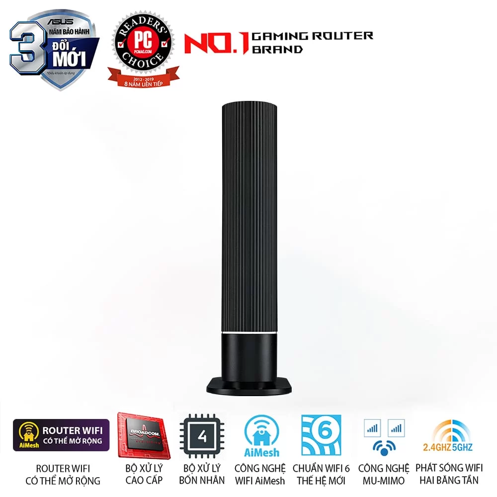 ASUS RT-AX59U WiFi Router - AX4200 (802.11ax) AiMesh, AiProtection Pro, Safe Browsing, In 4 ASUS RT-AX59U WiFi Router - AX4200 (802.11ax) AiMesh, AiProtection Pro, Safe Browsing, In - Ảnh 4