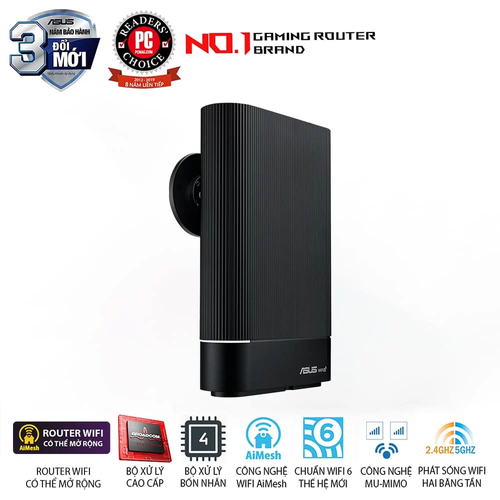 ASUS RT-AX59U WiFi Router - AX4200 (802.11ax) AiMesh, AiProtection Pro, Safe Browsing, In 6 ASUS RT-AX59U WiFi Router - AX4200 (802.11ax) AiMesh, AiProtection Pro, Safe Browsing, In - Ảnh 6