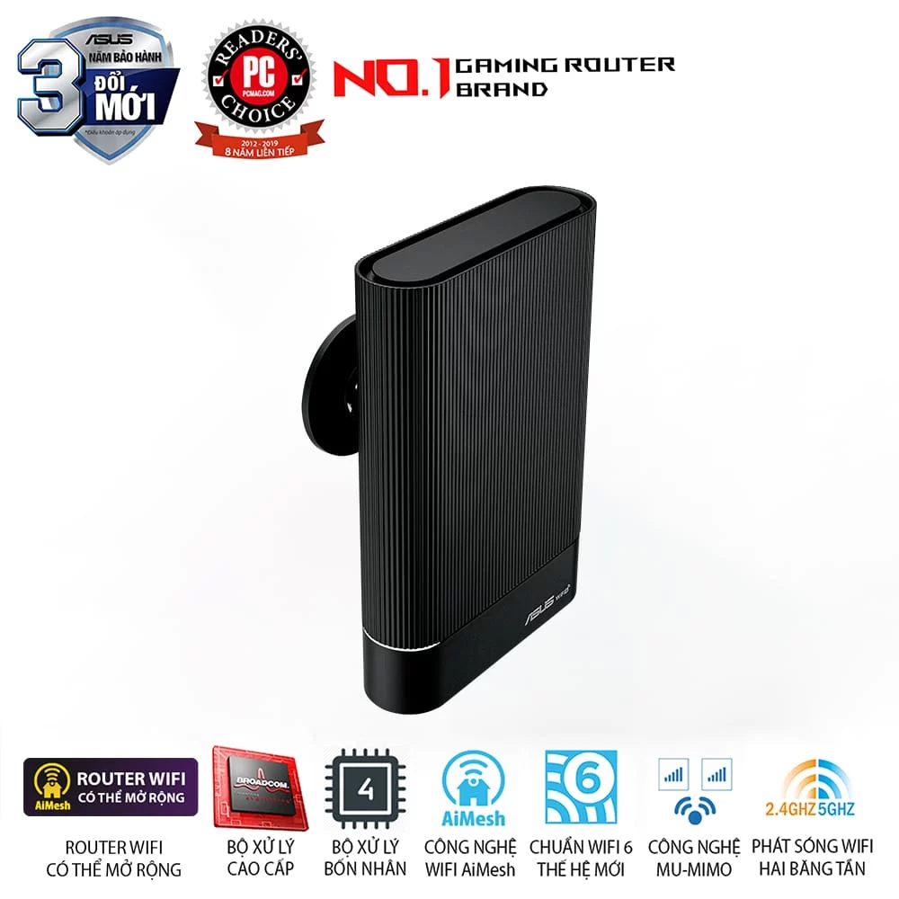 ASUS RT-AX59U WiFi Router - AX4200 (802.11ax) AiMesh, AiProtection Pro, Safe Browsing, In 7 ASUS RT-AX59U WiFi Router - AX4200 (802.11ax) AiMesh, AiProtection Pro, Safe Browsing, In - Ảnh 7