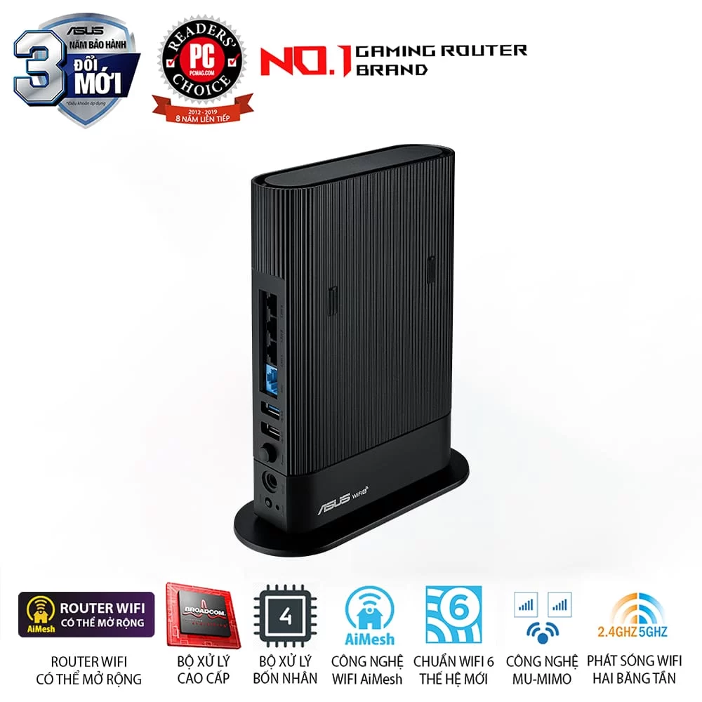ASUS RT-AX59U WiFi Router - AX4200 (802.11ax) AiMesh, AiProtection Pro, Safe Browsing, In 10 ASUS RT-AX59U WiFi Router - AX4200 (802.11ax) AiMesh, AiProtection Pro, Safe Browsing, In - Ảnh 10