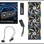 Lian Li UNI FAN SL Wireless Reverse Blade 120 Triple Black Fan (12RSL1W3B) - 3x 120mm, Controller included 7 SL pk 12