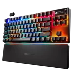 SteelSeries Apex Pro TKL Wireless Gen 3 Gaming Keyboard - 3 modes, OmniPoint 3.0 HyperMagnetic Switches, OLED Smart Display, Dynamic Per-Key RGB Illumination, Rubber Tri Level Feet, Magnetic Wrist Rest