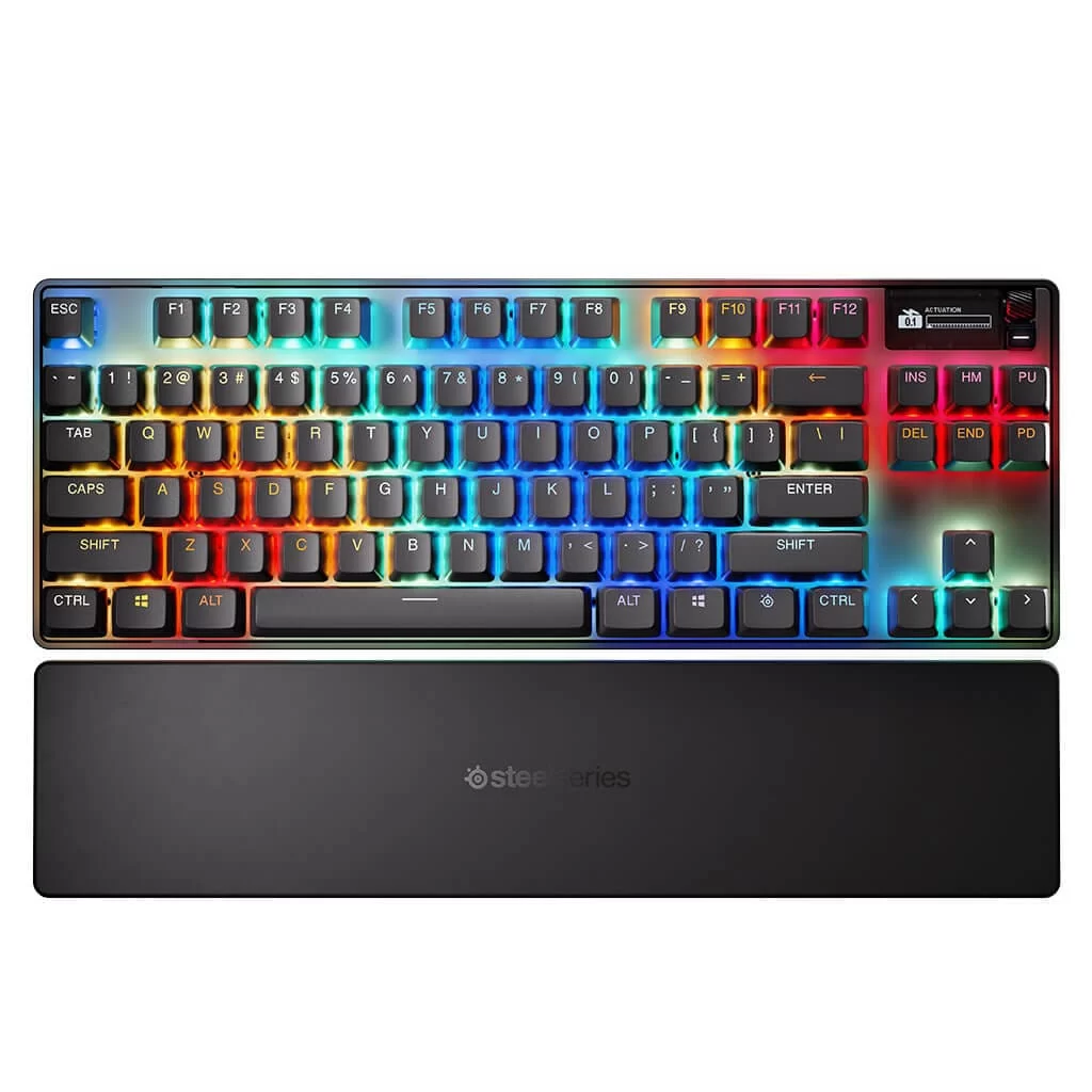 SteelSeries Apex Pro TKL Wireless Gen 3 Gaming Keyboard - 3 modes, OmniPoint 3.0 HyperMagnetic Switches, OLED Smart Display, Dynamic Per-Key RGB Illumination, Rubber Tri Level Feet, Magnetic Wrist Rest 3 SteelSeries Apex Pro TKL Wireless Gen 3 Gaming Keyboard - 3 modes, OmniPoint 3.0 HyperMagnetic Switches, OLED Smart Display, Dynamic Per-Key RGB Illumination, Rubber Tri Level Feet, Magnetic Wrist Rest - Ảnh 3
