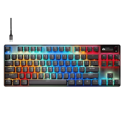 SteelSeries Apex Pro TKL Wireless Gen 3 Gaming Keyboard - 3 modes, OmniPoint 3.0 HyperMagnetic Switches, OLED Smart Display, Dynamic Per-Key RGB Illumination, Rubber Tri Level Feet, Magnetic Wrist Rest 2 SteelSeries Apex Pro TKL Wireless Gen 3 Gaming Keyboard - 3 modes, OmniPoint 3.0 HyperMagnetic Switches, OLED Smart Display, Dynamic Per-Key RGB Illumination, Rubber Tri Level Feet, Magnetic Wrist Rest - Ảnh 2