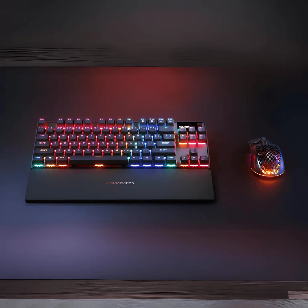 SteelSeries Apex Pro TKL Wireless Gen 3 Gaming Keyboard - 3 modes, OmniPoint 3.0 HyperMagnetic Switches, OLED Smart Display, Dynamic Per-Key RGB Illumination, Rubber Tri Level Feet, Magnetic Wrist Rest 8 SteelSeries Apex Pro TKL Wireless Gen 3 Gaming Keyboard - 3 modes, OmniPoint 3.0 HyperMagnetic Switches, OLED Smart Display, Dynamic Per-Key RGB Illumination, Rubber Tri Level Feet, Magnetic Wrist Rest - Ảnh 8