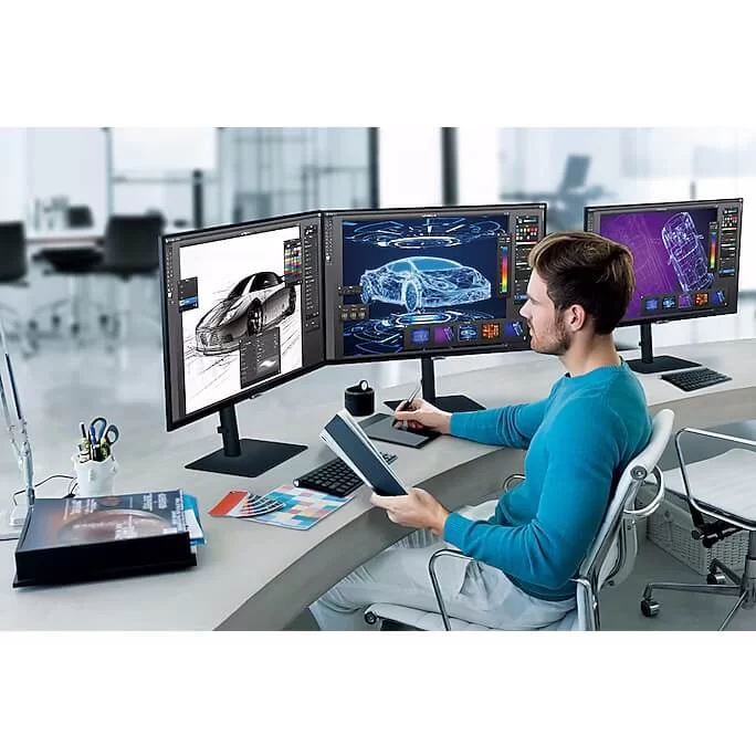 Samsung ViewFinity S8 S80PB LS27B800PXEXXV Monitor - 27 inch 4K UHD (3840x2160), IPS, 60Hz, 5ms, HDMI 2.0, HDCP 2.2 (HDMI), DP 1.4, Type-C 90W PD 5 Samsung ViewFinity S8 S80PB LS27B800PXEXXV Monitor - 27 inch 4K UHD (3840x2160), IPS, 60Hz, 5ms, HDMI 2.0, HDCP 2.2 (HDMI), DP 1.4, Type-C 90W PD - Ảnh 5