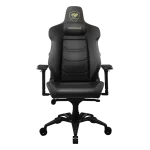 Cougar Armor EVO Royal Gaming Chair - Gold, Magnetic Memory Foam Neck Pillow, PVC leather, Full steel frame, 5D armrest, Footrest, Lumbar Cushion