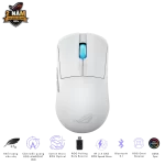 ASUS ROG Harpe Ace Mini White Gaming Mouse - 49g ultra-lightweight, Wireless 2.4GHz RF, Bluetooth, Wired, 42K DPI Sensor