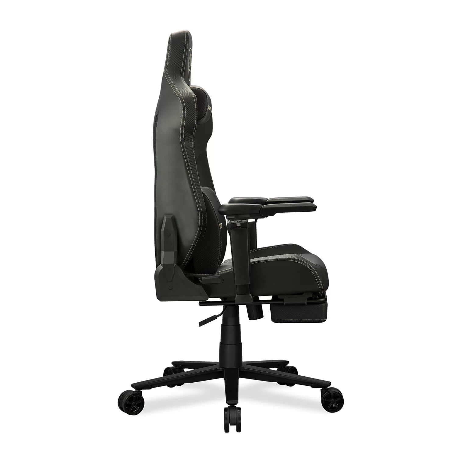Cougar Armor EVO M Gold Gaming Chair - Magnetic Memory Foam Neck Pillow, PVC leather, Full steel frame, 5D armrest, Footrest, Lumbar Cushion 4 Cougar Armor EVO M Gold Gaming Chair - Magnetic Memory Foam Neck Pillow, PVC leather, Full steel frame, 5D armrest, Footrest, Lumbar Cushion - Ảnh 4
