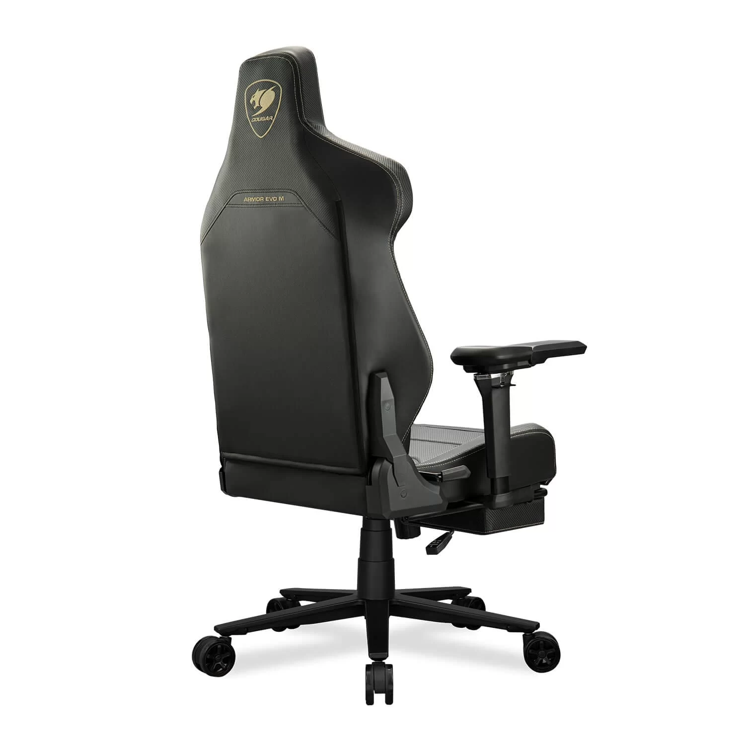 Cougar Armor EVO M Gold Gaming Chair - Magnetic Memory Foam Neck Pillow, PVC leather, Full steel frame, 5D armrest, Footrest, Lumbar Cushion 5 Cougar Armor EVO M Gold Gaming Chair - Magnetic Memory Foam Neck Pillow, PVC leather, Full steel frame, 5D armrest, Footrest, Lumbar Cushion - Ảnh 5