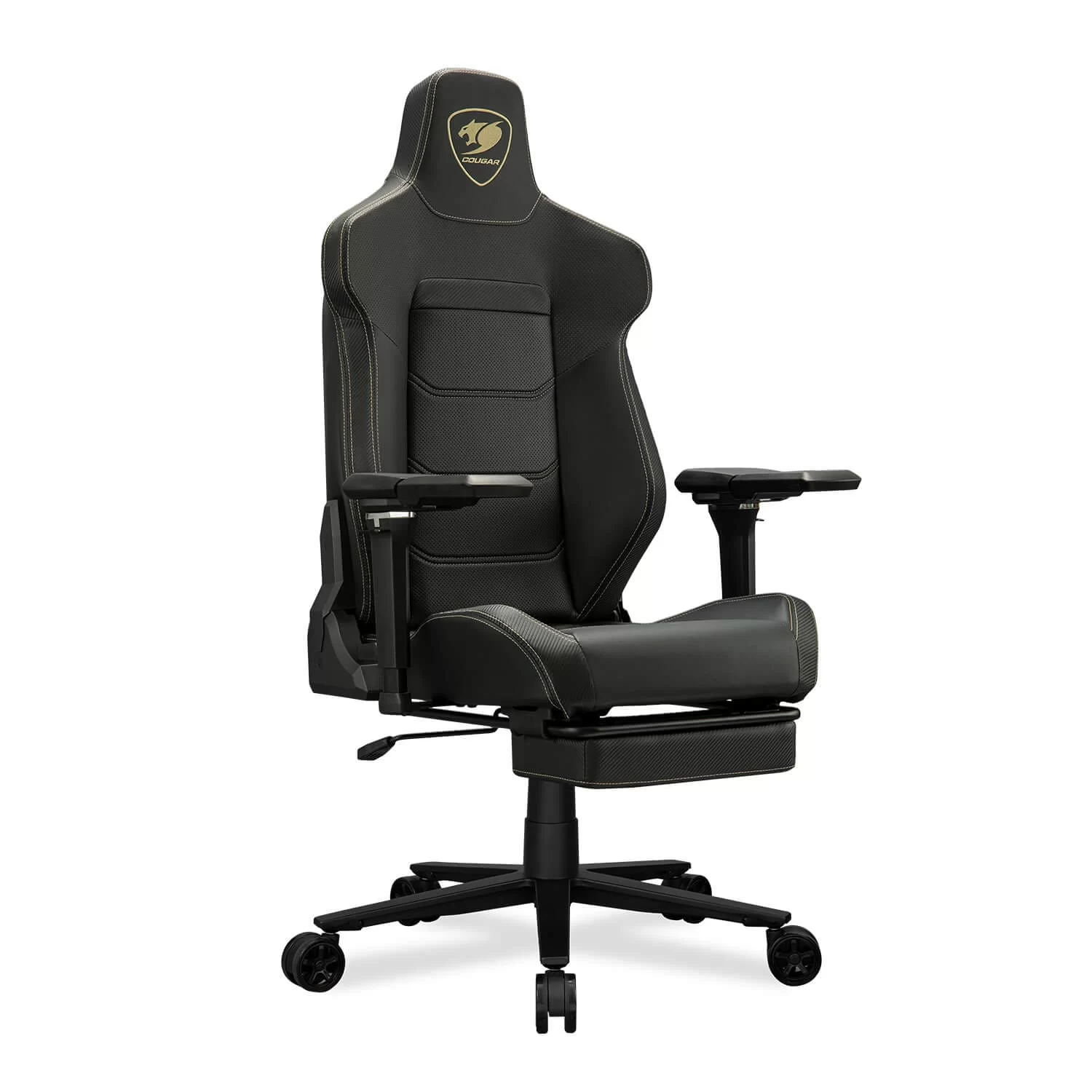 Cougar Armor EVO M Gold Gaming Chair - Magnetic Memory Foam Neck Pillow, PVC leather, Full steel frame, 5D armrest, Footrest, Lumbar Cushion 8 Cougar Armor EVO M Gold Gaming Chair - Magnetic Memory Foam Neck Pillow, PVC leather, Full steel frame, 5D armrest, Footrest, Lumbar Cushion - Ảnh 8