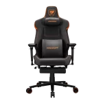 Cougar Armor EVO M Gaming Chair - Orange, Magnetic Memory Foam Neck Pillow, PVC leather, Full steel frame, 5D armrest, Footrest, Lumbar Cushion