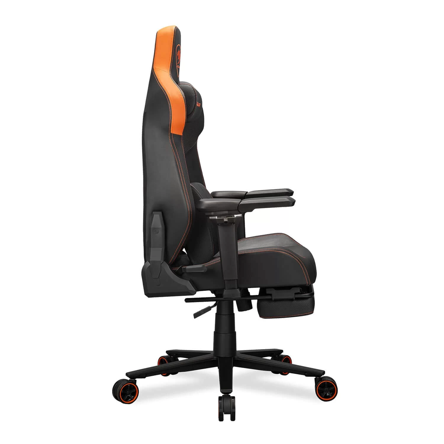 Cougar Armor EVO M Gaming Chair - Orange, Magnetic Memory Foam Neck Pillow, PVC leather, Full steel frame, 5D armrest, Footrest, Lumbar Cushion 4 Cougar Armor EVO M Gaming Chair - Orange, Magnetic Memory Foam Neck Pillow, PVC leather, Full steel frame, 5D armrest, Footrest, Lumbar Cushion - Ảnh 4