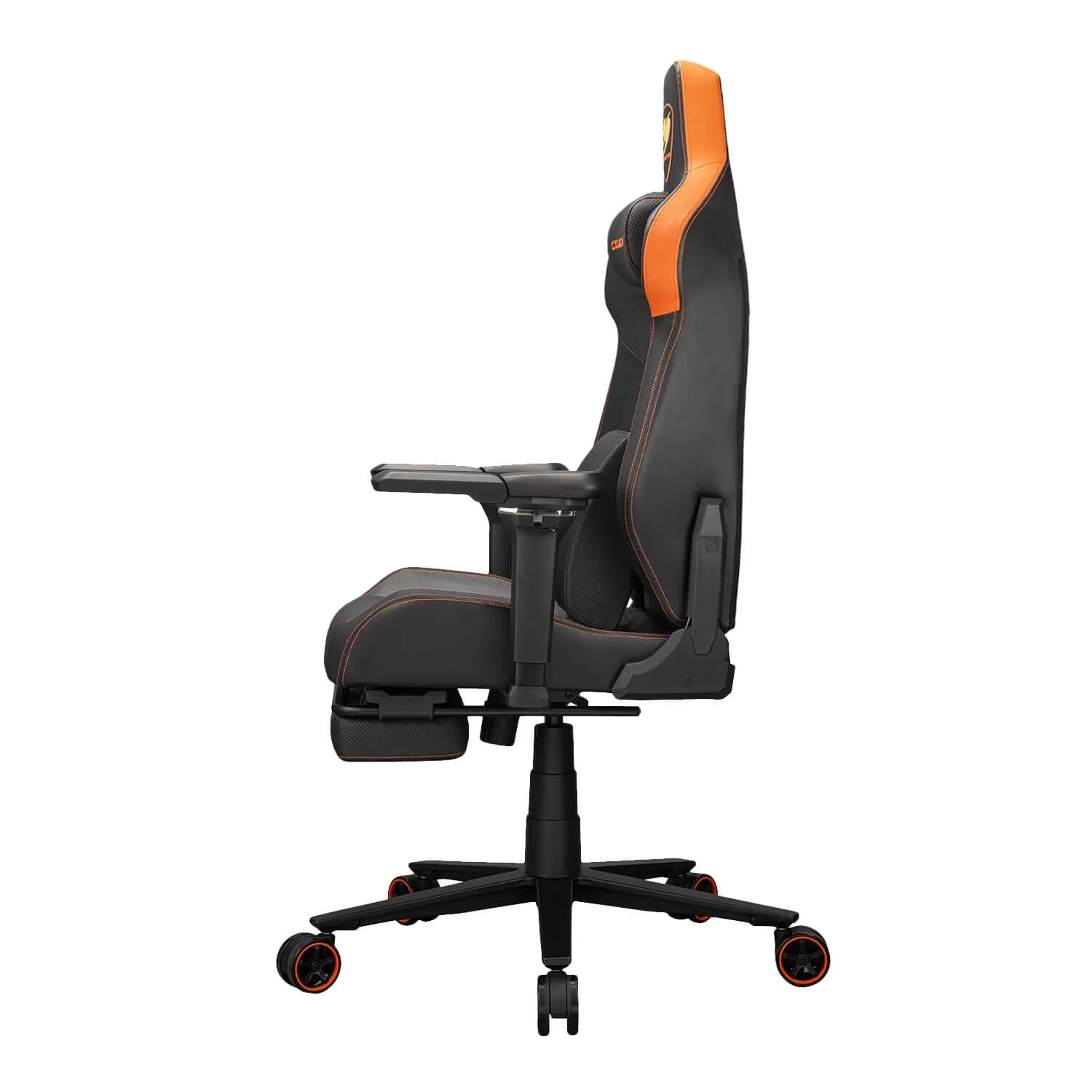 Cougar Armor EVO M Gaming Chair - Orange, Magnetic Memory Foam Neck Pillow, PVC leather, Full steel frame, 5D armrest, Footrest, Lumbar Cushion 6 Cougar Armor EVO M Gaming Chair - Orange, Magnetic Memory Foam Neck Pillow, PVC leather, Full steel frame, 5D armrest, Footrest, Lumbar Cushion - Ảnh 6