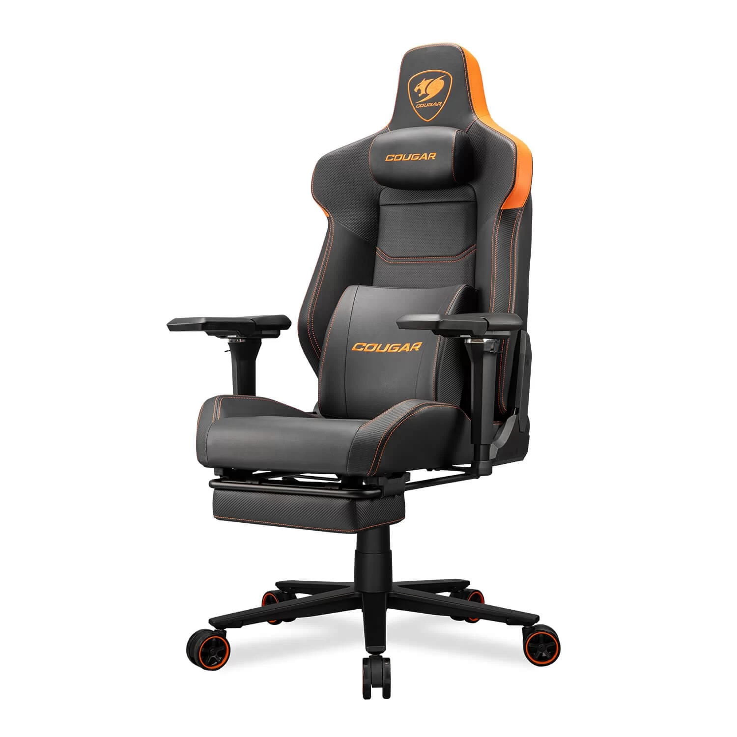 Cougar Armor EVO M Gaming Chair - Orange, Magnetic Memory Foam Neck Pillow, PVC leather, Full steel frame, 5D armrest, Footrest, Lumbar Cushion 7 Cougar Armor EVO M Gaming Chair - Orange, Magnetic Memory Foam Neck Pillow, PVC leather, Full steel frame, 5D armrest, Footrest, Lumbar Cushion - Ảnh 7
