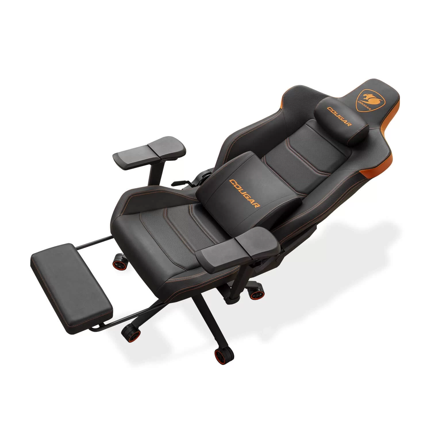 Cougar Armor EVO M Gaming Chair - Orange, Magnetic Memory Foam Neck Pillow, PVC leather, Full steel frame, 5D armrest, Footrest, Lumbar Cushion 10 Cougar Armor EVO M Gaming Chair - Orange, Magnetic Memory Foam Neck Pillow, PVC leather, Full steel frame, 5D armrest, Footrest, Lumbar Cushion - Ảnh 10