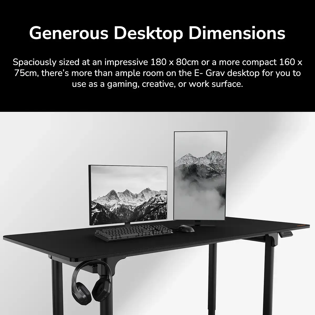 E-GRAV 180 Electric Gaming Desk (1800 x 800 x 15 mm) 11 E-GRAV 180 Electric Gaming Desk (1800 x 800 x 15 mm) - Ảnh 11