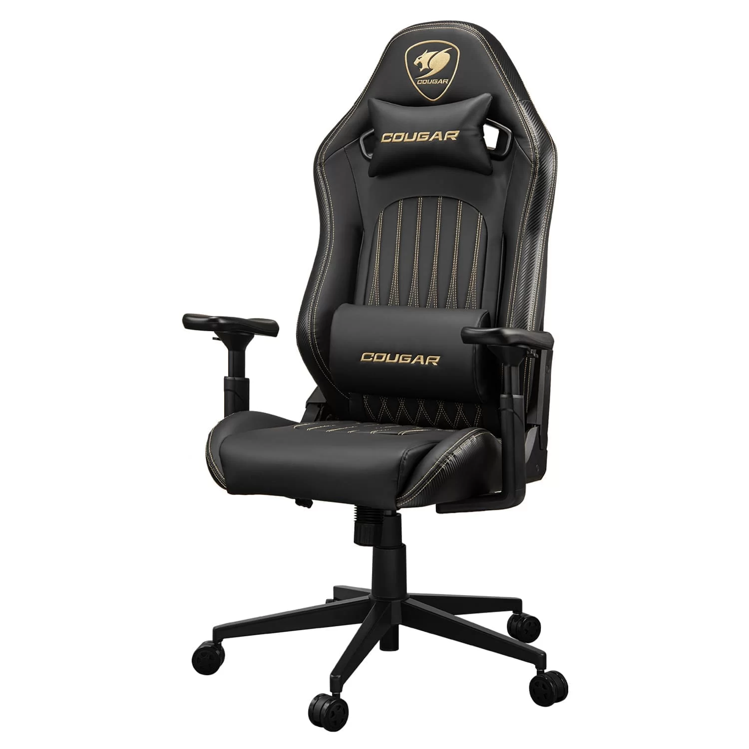 Cougar Explore Royal Gaming Chair - Breathable Velvet Fabric & PVC Leather, 3D Armrests, Lumbar & Neck Pillows 4 Cougar Explore Royal Gaming Chair - Breathable Velvet Fabric & PVC Leather, 3D Armrests, Lumbar & Neck Pillows - Ảnh 4