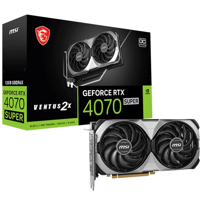 MSI GeForce RTX 4070 SUPER 12G VENTUS 2X OC Graphics Card