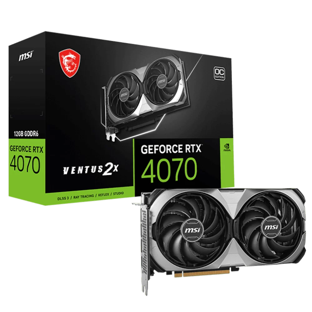 MSI GeForce RTX 4070 VENTUS 2X E1 12G OC Graphics Card