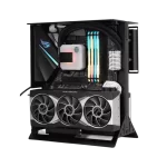 XTIA Xproto ATX V2 Black Case - aluminum alloy, water cooling open frame, support RTX 4090, ATX psu, 240 AIO