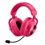 Logitech Pro X 2 LIGHTSPEED Pink Wireless Gaming Headset - Detachable Mic, 50mm Graphene Drivers, DTS:X 2.0, 7.1, Bluetooth/USB/3.5mm Aux