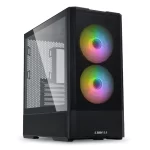 Lian Li LANCOOL 207 Black Case - 2x140mm ARGB front, 2x120mm PWM Fans Pre-Installed, USB Type-C Port, Tempered Glass Side Panel