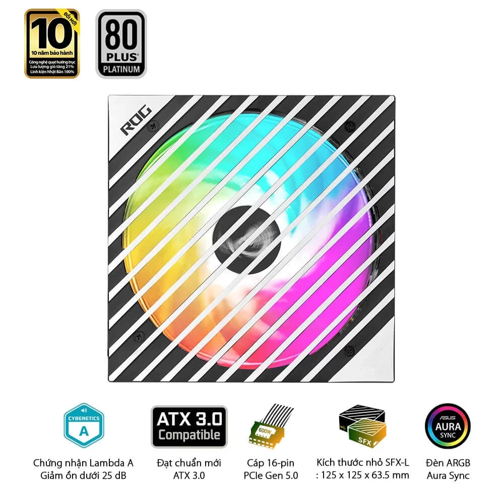 ASUS ROG Loki SFX-L 850W Platinum PSU - 850W, 80 plus Platinum, PCI Gen 5.0, Full Modular 7 ASUS ROG Loki SFX-L 850W Platinum PSU - 850W, 80 plus Platinum, PCI Gen 5.0, Full Modular - Ảnh 7
