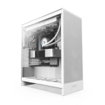NZXT H7 Flow Matte White (2024) Mid-Tower ATX Airflow Case - All White, 3x F120Q Airflow Fan