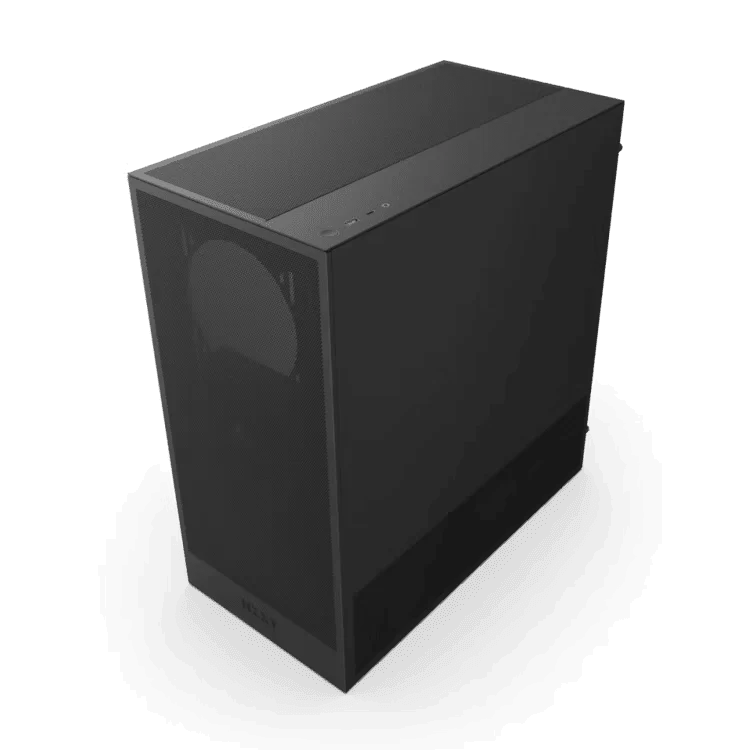 NZXT H5 Flow Matte Black (2024) Compact Mid-Tower ATX Airflow Case - All Black, 2x F120Q Fan 3 NZXT H5 Flow Matte Black (2024) Compact Mid-Tower ATX Airflow Case - All Black, 2x F120Q Fan - Ảnh 3
