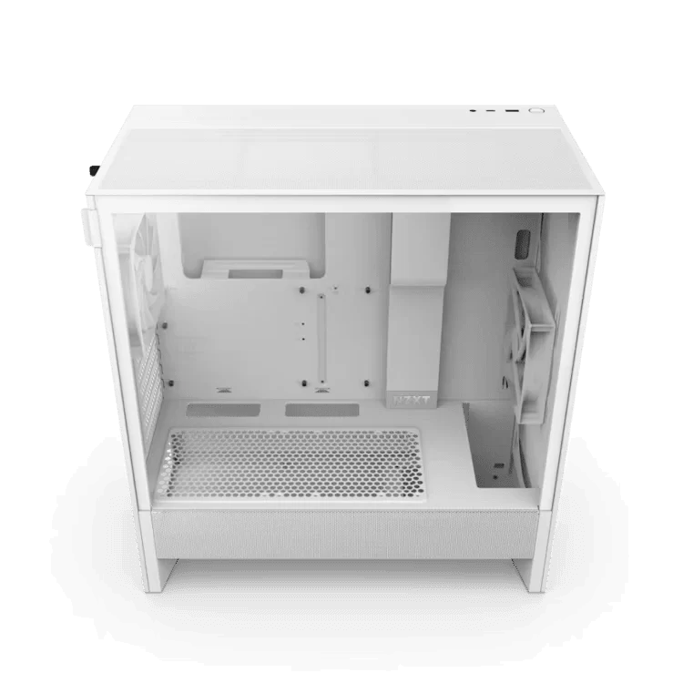 NZXT H5 Flow Matte White (2024) Compact Mid-Tower ATX Airflow Case - All White, 2x F120Q Fan 7 NZXT H5 Flow Matte White (2024) Compact Mid-Tower ATX Airflow Case - All White, 2x F120Q Fan - Ảnh 7