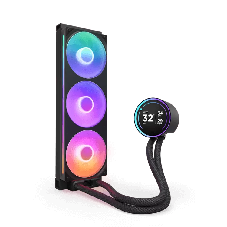 NZXT Kraken Elite 360 RGB V2 Black AIO Liquid CPU Cooler - 2.72 inch IPS LCD & RGB, 360mm radiator, F360 RGB Core Fan 6 NZXT Kraken Elite 360 RGB V2 Black AIO Liquid CPU Cooler - 2.72 inch IPS LCD & RGB, 360mm radiator, F360 RGB Core Fan - Ảnh 6