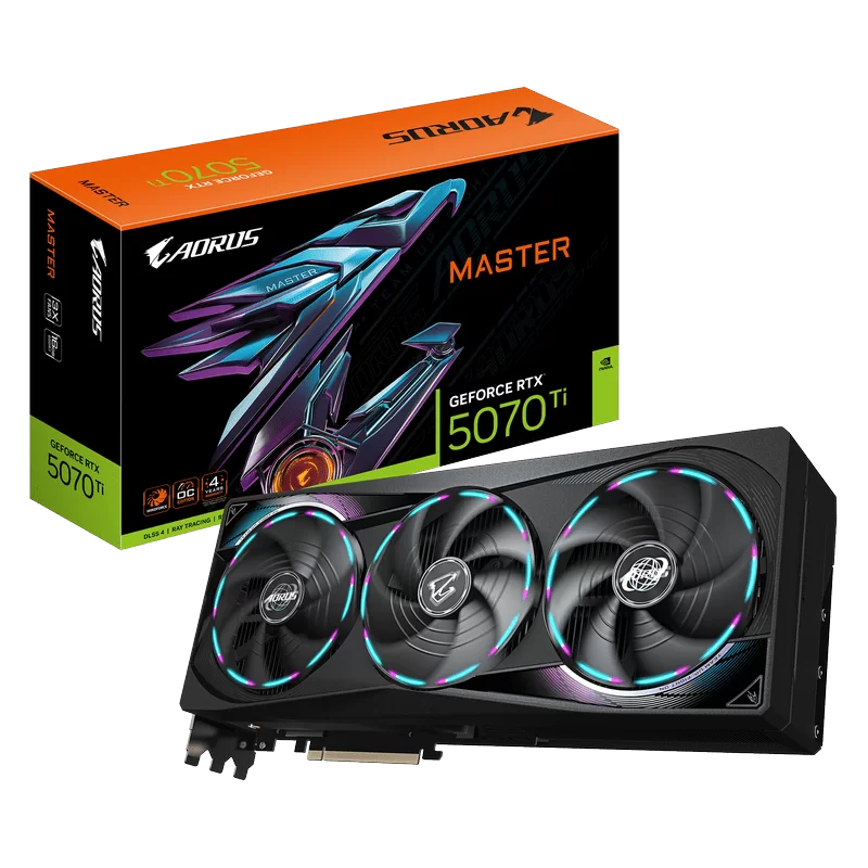 GIGABYTE AORUS GeForce RTX 5070Ti MASTER 16G (GV-N507TAORUS M-16GD) Graphics Card