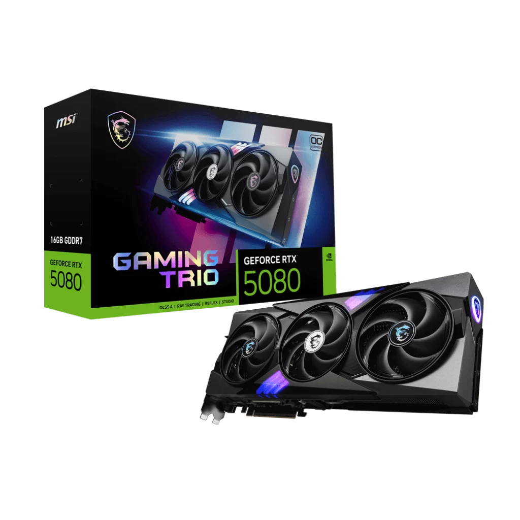 MSI GeForce RTX 5080 16G GAMING TRIO OC Graphics Card