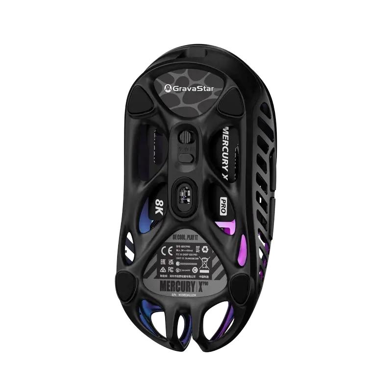 GravaStar Mercury X Pro 8K Wireless Gaming Mouse - 49g, 8000Hz polling rate, Tri-Mode, RGB Lighting 8 GravaStar Mercury X Pro 8K Wireless Gaming Mouse - 49g, 8000Hz polling rate, Tri-Mode, RGB Lighting - Ảnh 8