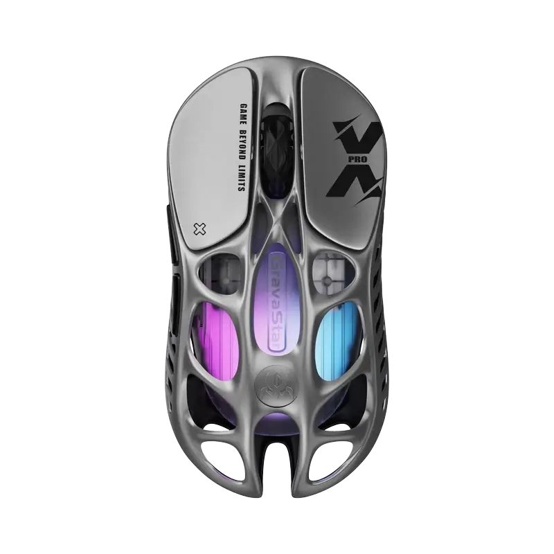 GravaStar Mercury X Pro 8K Wireless Gaming Mouse - 49g, 8000Hz polling rate, Tri-Mode, RGB Lighting 3 GravaStar Mercury X Pro 8K Wireless Gaming Mouse - 49g, 8000Hz polling rate, Tri-Mode, RGB Lighting - Ảnh 3